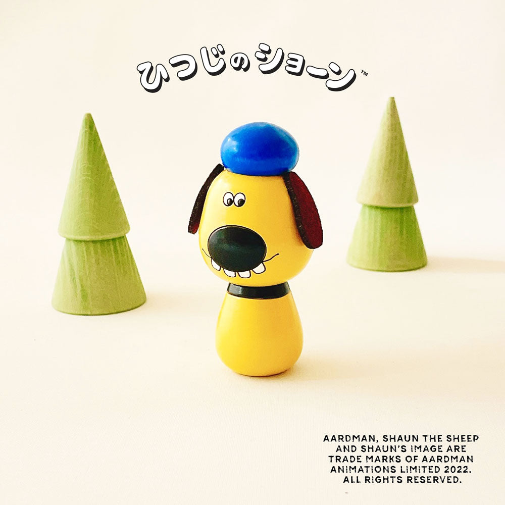 usaburo-kokeshi-shaun-the-sheep-bitzer-figurine-culbuto-yura-koro image 2