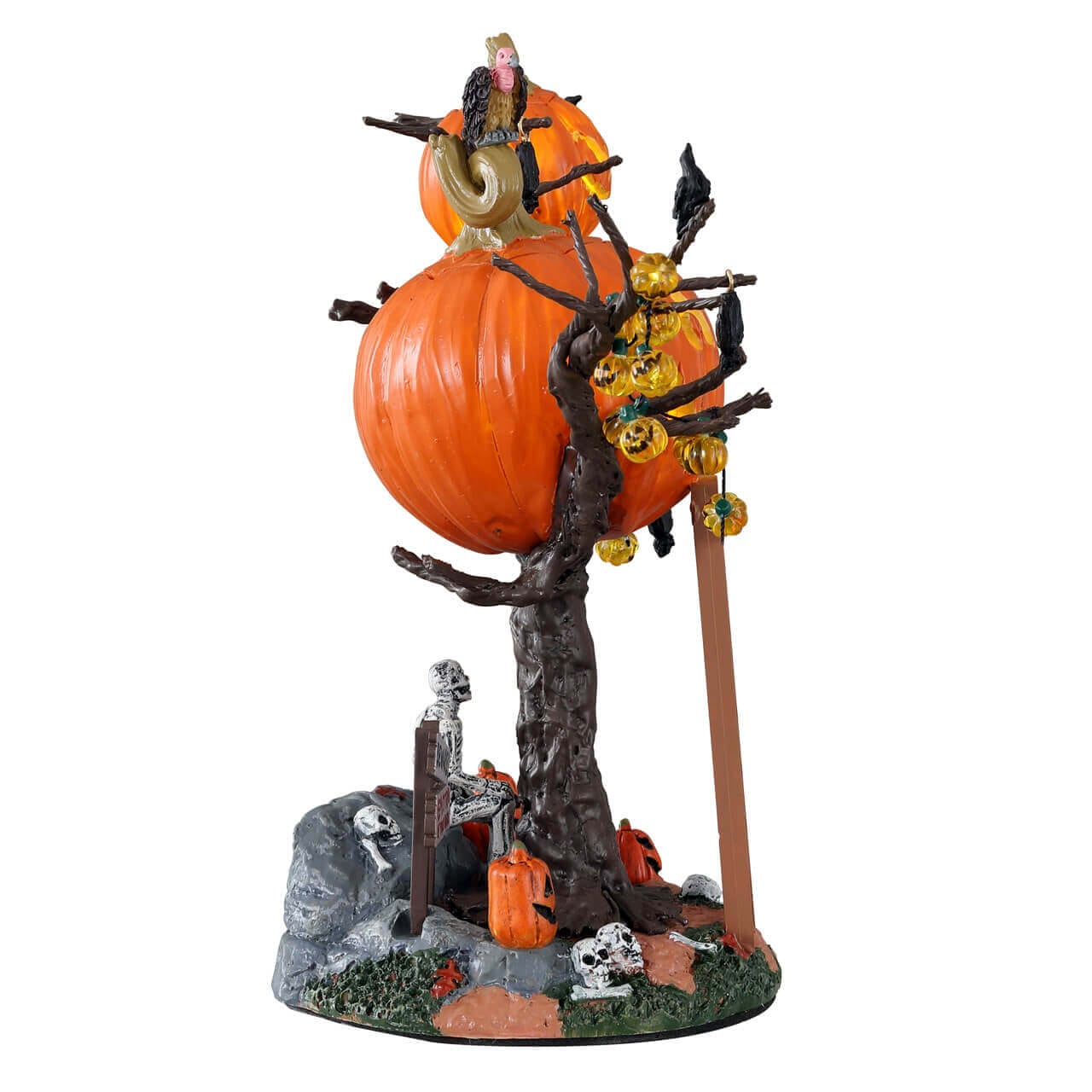 lemax-pumpkin-tree-house-miniature-cabane-citrouilles-halloween-spooky-town-lumi image 2