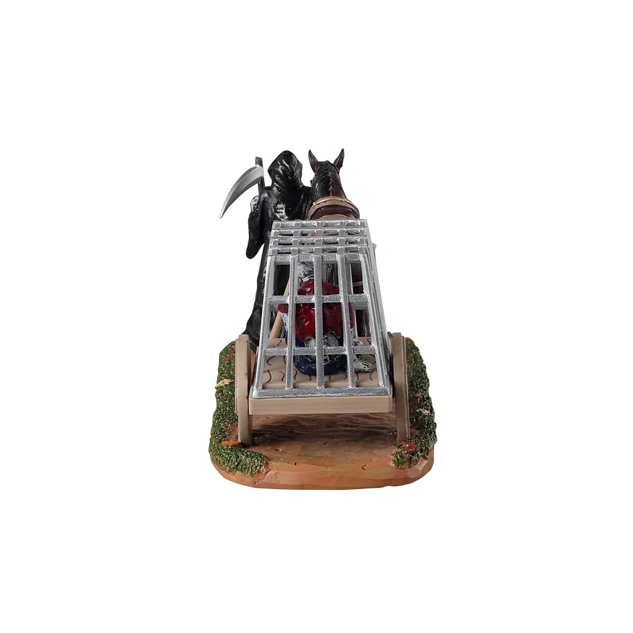 lemax-dungeon-cart-figurine-spooky-town-chariot-squelette image 2