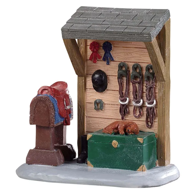 lemax-harvest-crossing-horse-tack-station-accessoire-miniature-curie image 1
