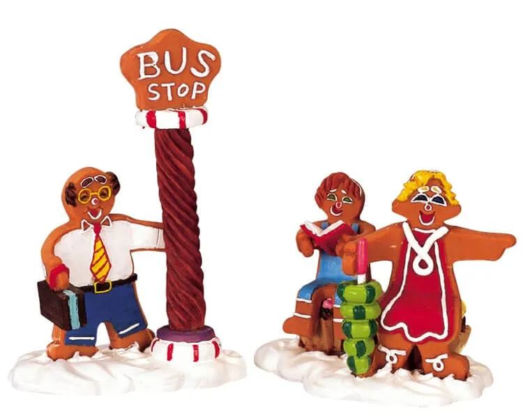 lemax-bus-stop-figurine-sugar-n-spice-village image 1