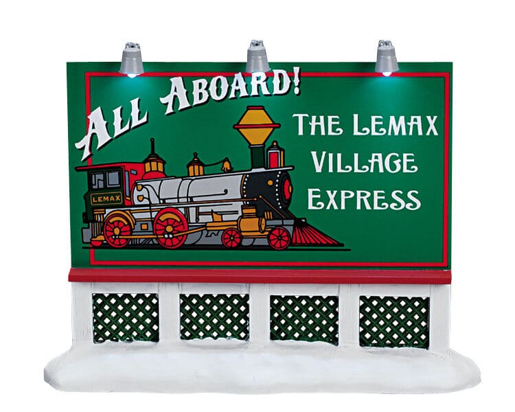 lemax-train-billboard-accessoire-panneau-train-miniature image 1