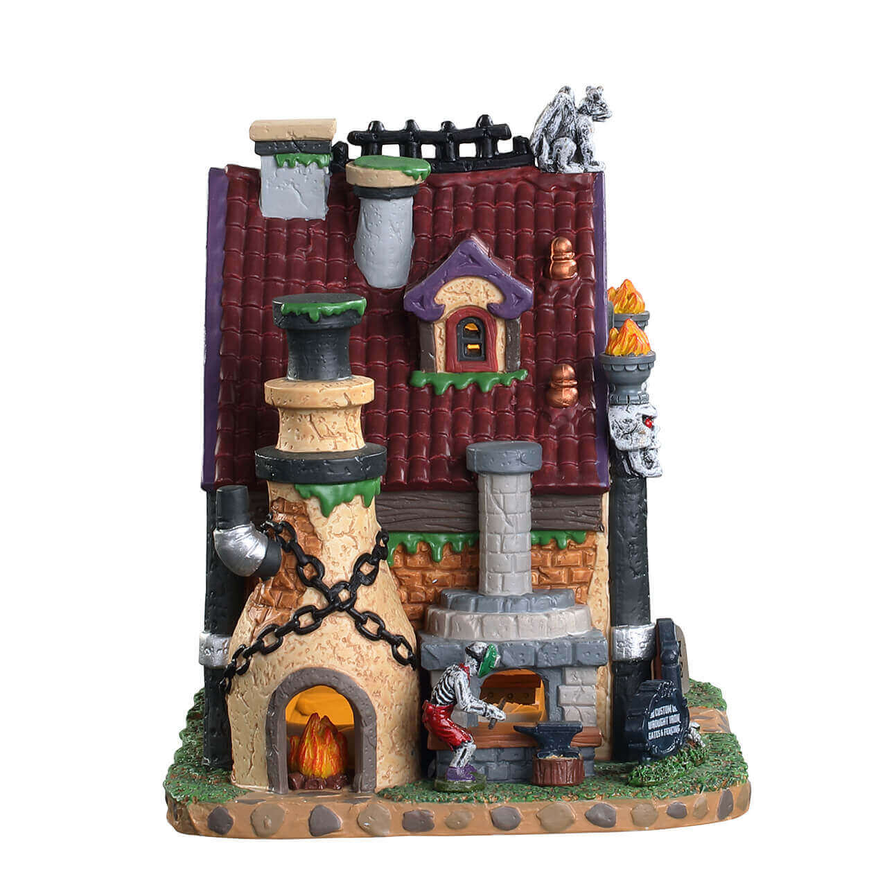lemax-death-s-door-cemetery-gates-portail-cimeti-re-miniature-spooky-town image 2