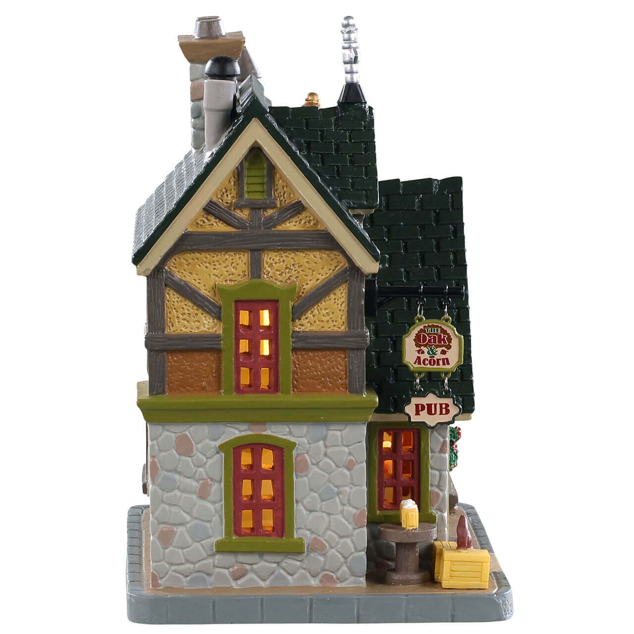 lemax-the-oak-and-acorn-pub-pub-miniature-de-collection image 3