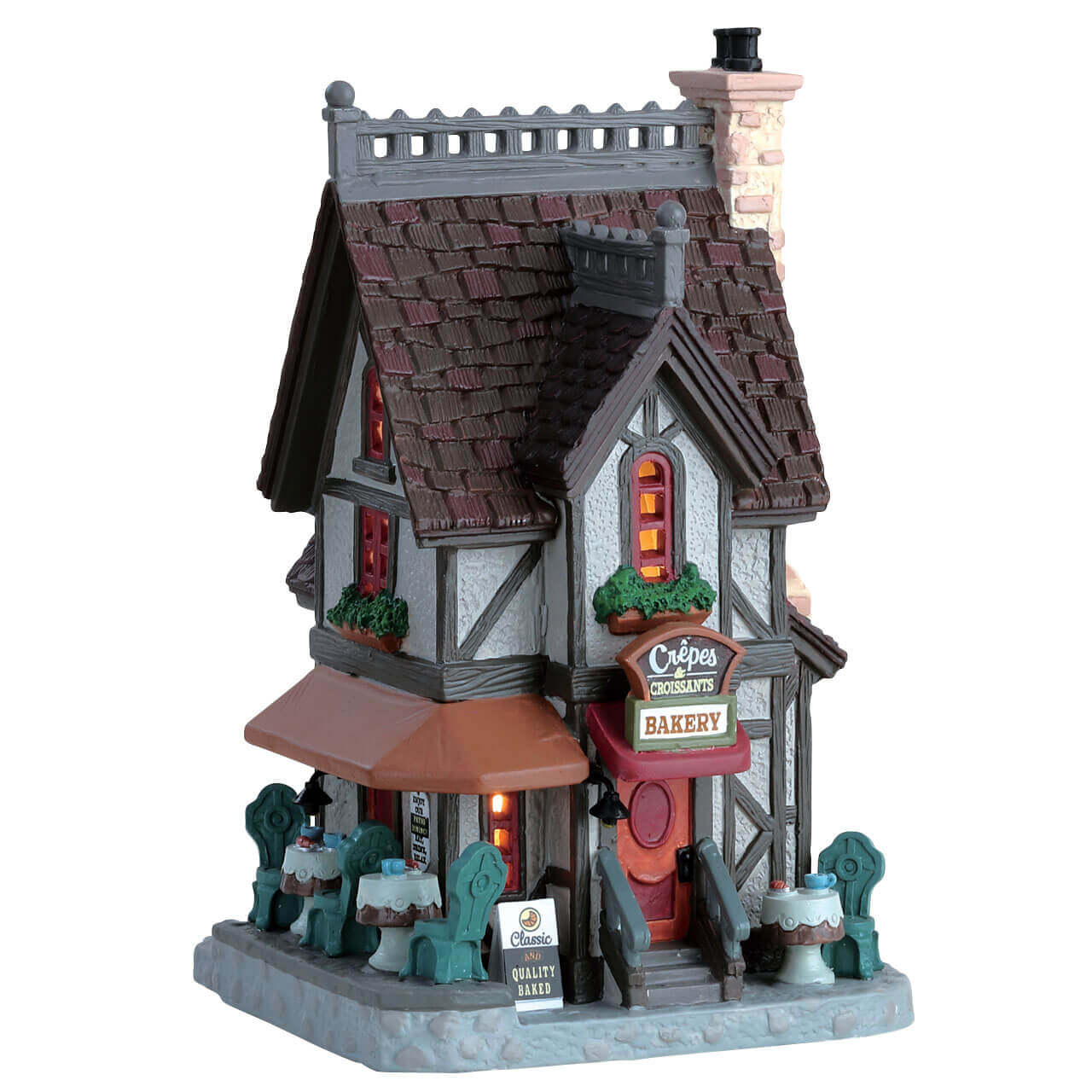 lemax-crepes-croissants-bakery-b-timent-miniature-boulangerie-fran-aise-lumineus image 1