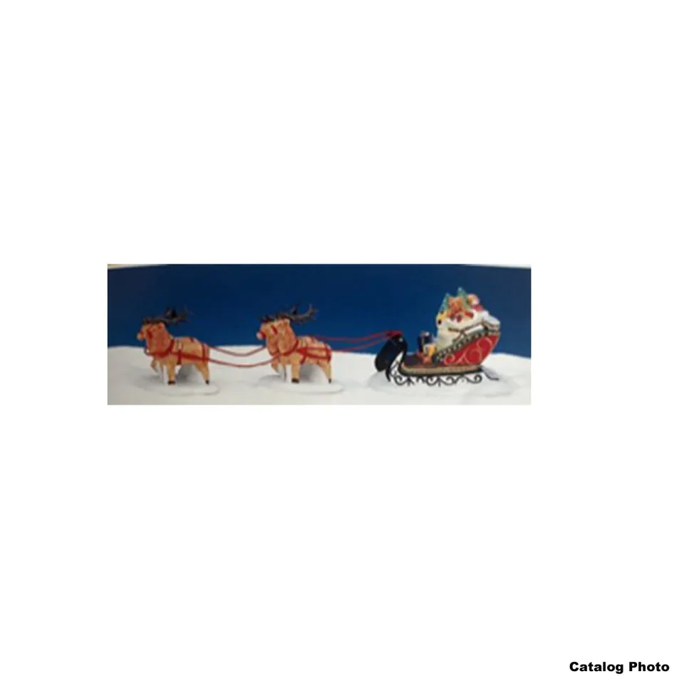 lemax-renne-tra-neau-figurine-miniature-village-de-no-l image 1