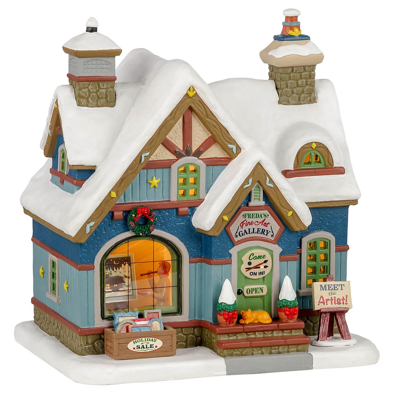 lemax-freda-s-fine-art-b-timent-miniature-village-de-no-l-illumin image 1