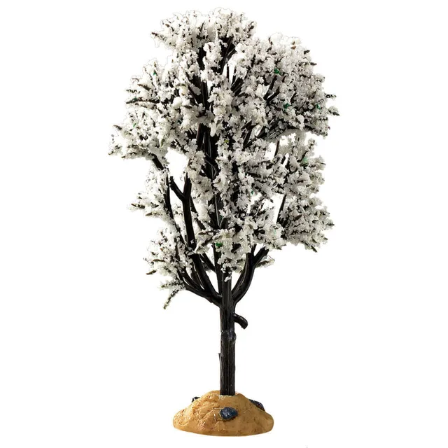 lemax-white-hawthorn-tree-arbre-miniature-blanc-enneig image 1