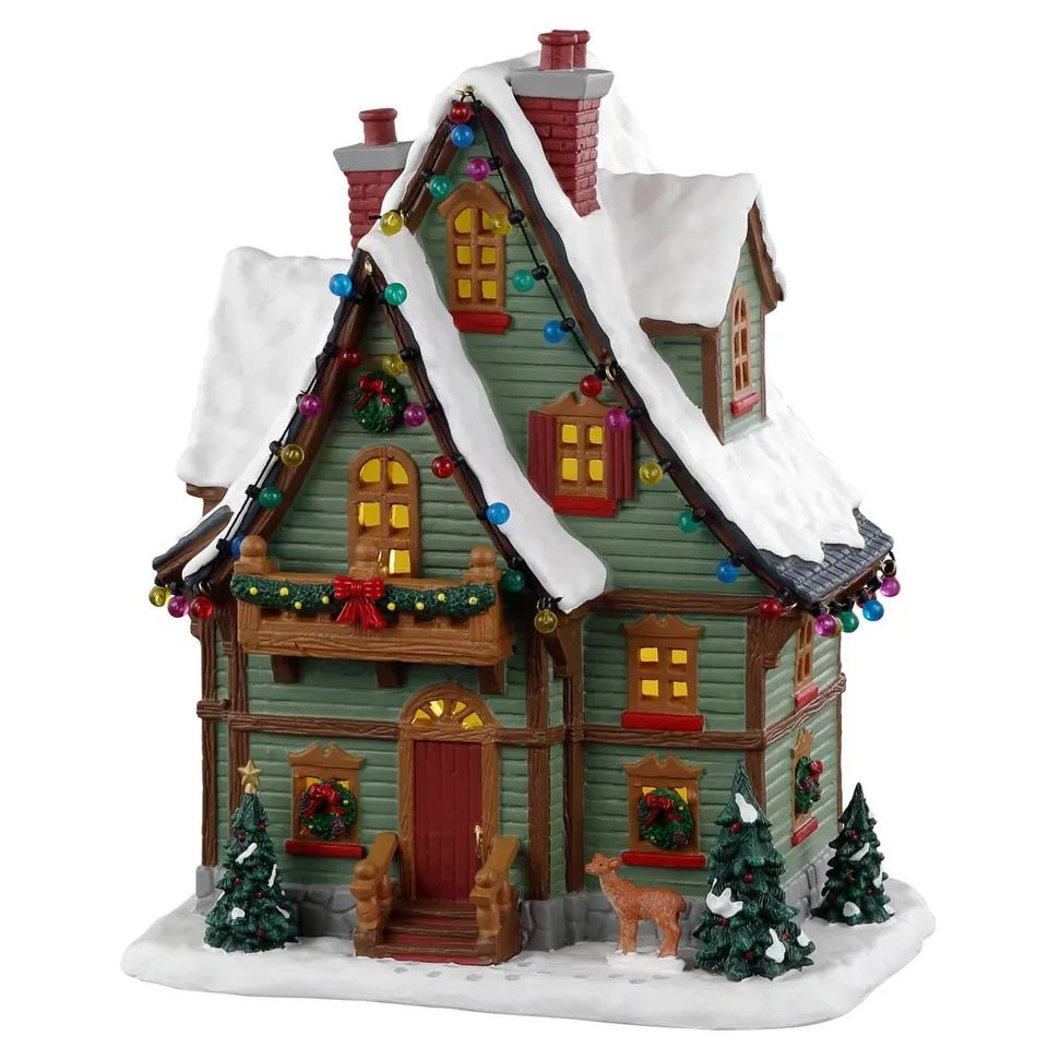 lemax-hide-away-cabin-chalet-miniature-lumineux-vail-village image 1