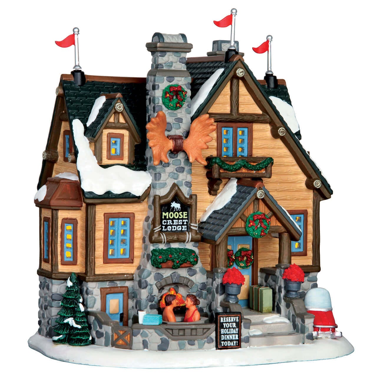 lemax-moose-crest-lodge-chalet-miniature-de-village-de-no-l image 1