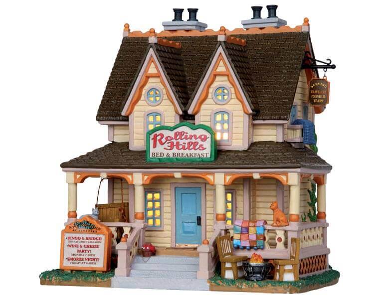 lemax-rolling-hills-bed-breakfast-maison-miniature image 1