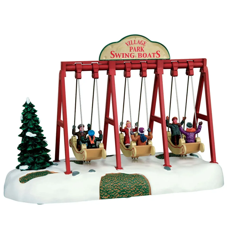 lemax-swing-boats-attraction-bateaux-balan-oires-anim-e-caddington image 1