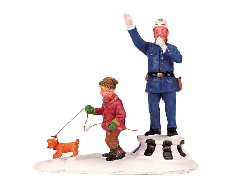 lemax-officer-spratt-makes-way-figurine-miniature-policier image 2
