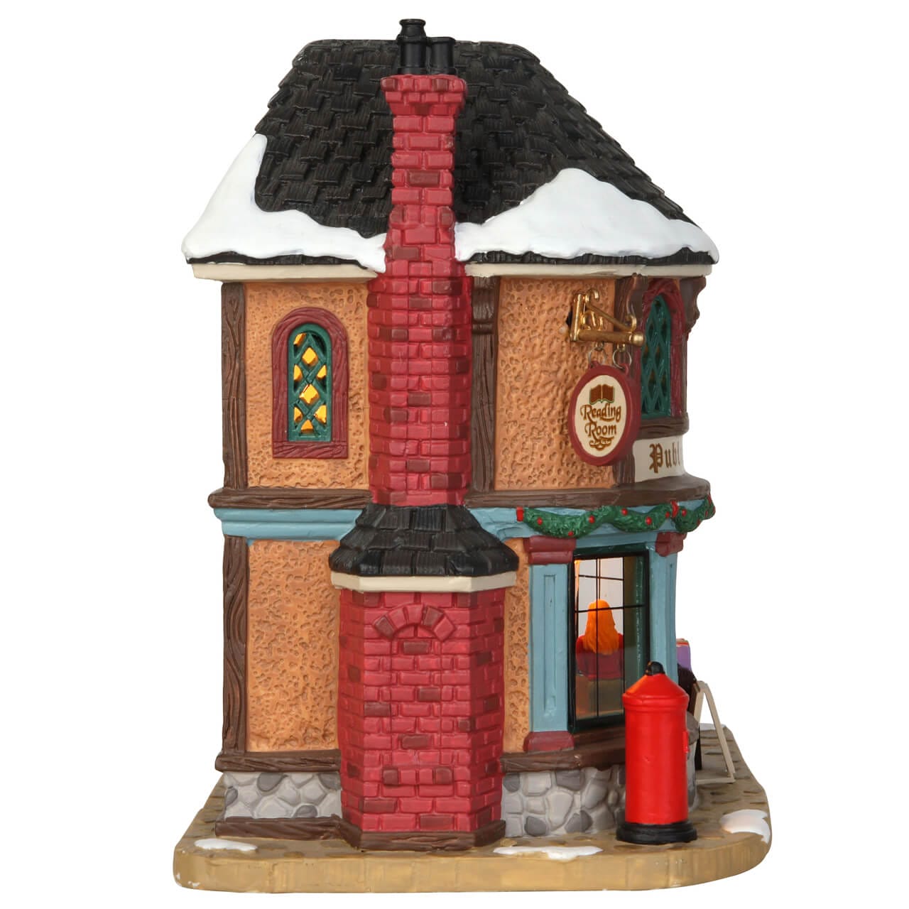 lemax-public-library-b-timent-miniature-de-village-de-collection image 2