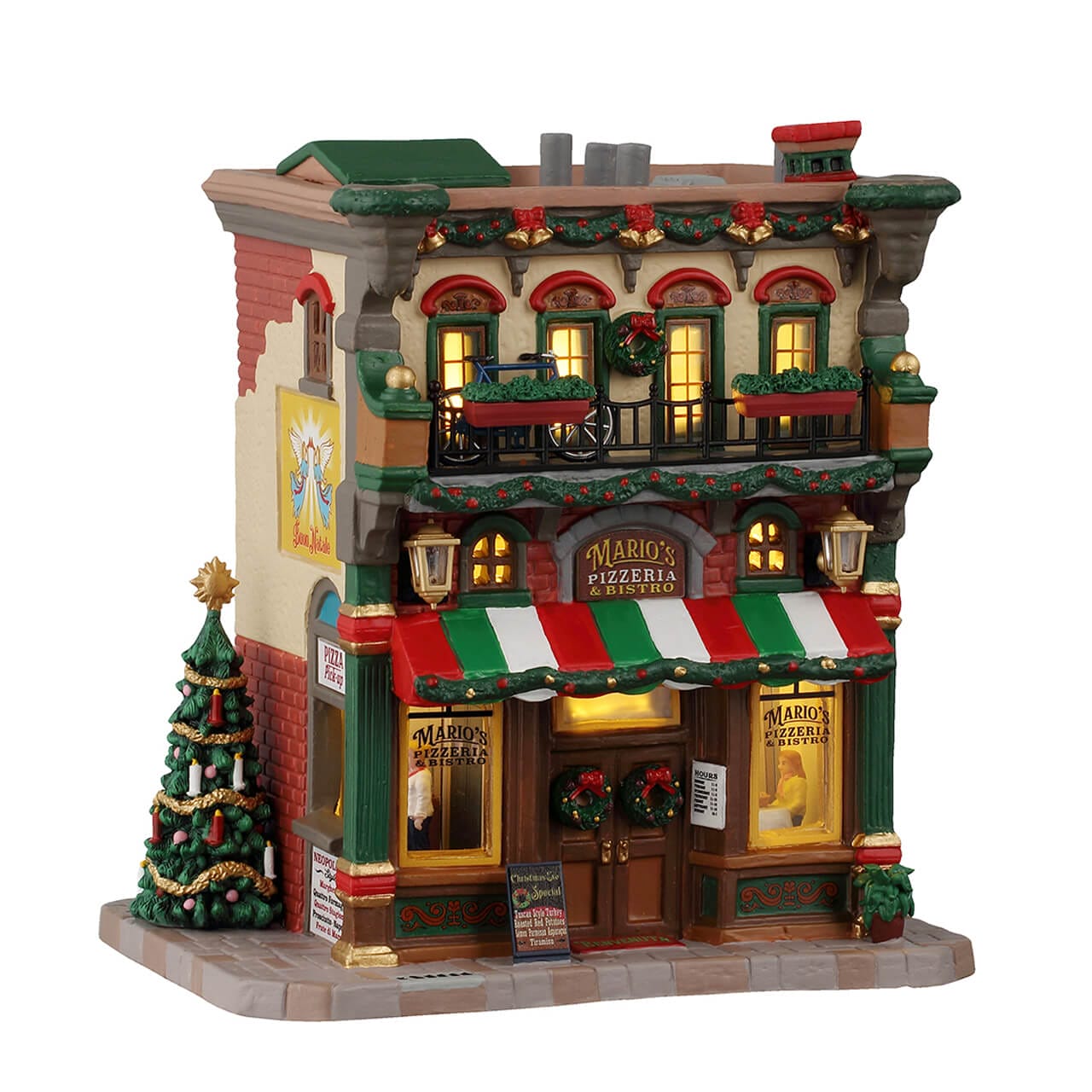 lemax-mario-s-pizzeria-bistro-b-timent-miniature-lumineux-caddington image 1