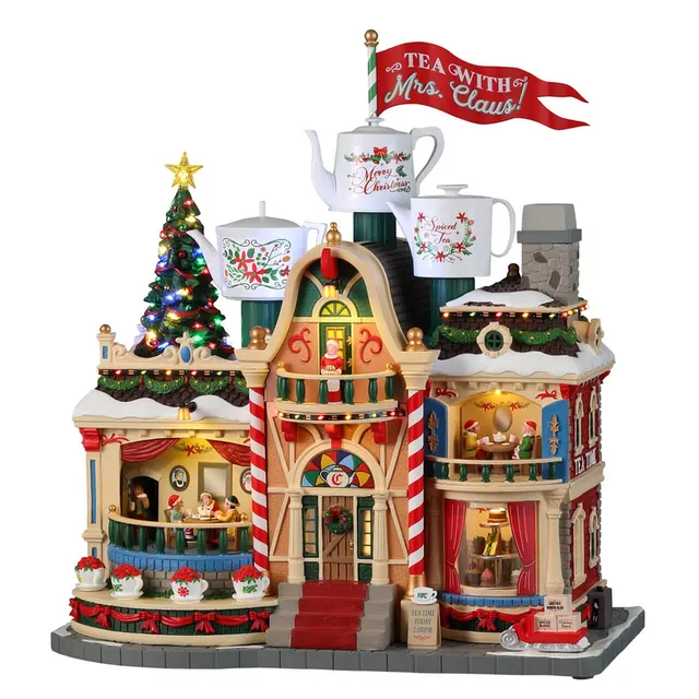 lemax-tea-with-mrs-claus-salon-de-th-de-no-l-miniature-lumineux image 1