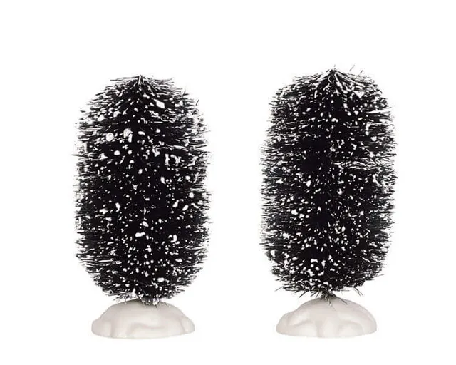 lemax-4-inch-oval-bristle-tree-lot-de-2-sapins-miniatures image 1