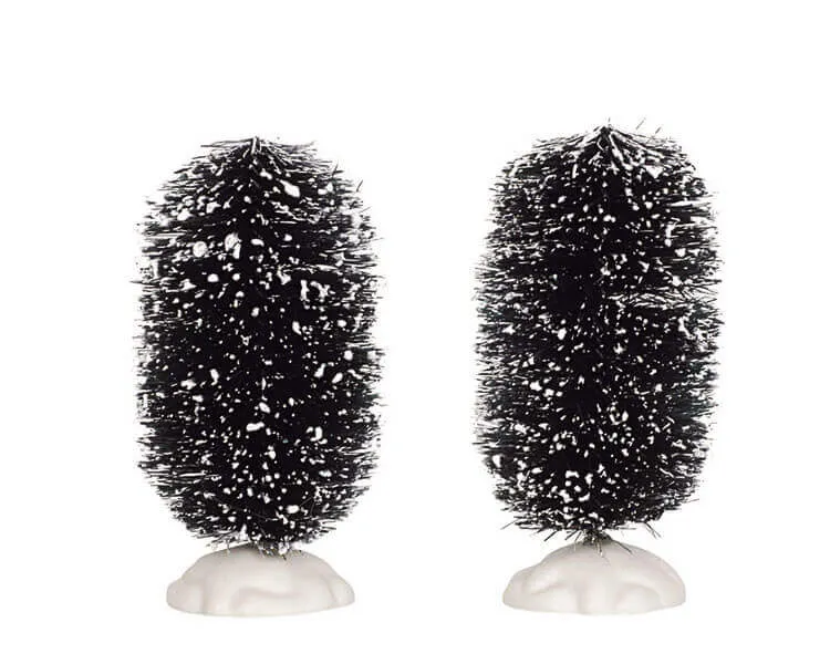 lemax-4-inch-oval-bristle-tree-lot-de-2-sapins-miniatures image 1