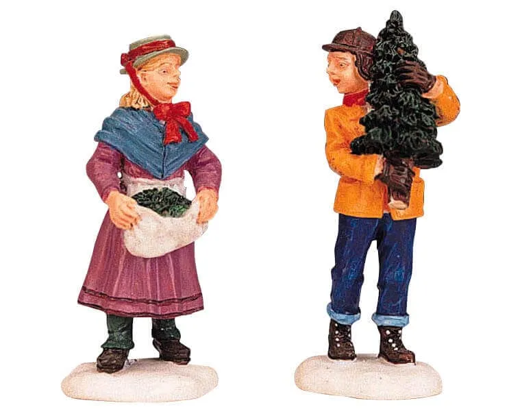 lemax-gathering-christmas-greens-figurine-village-de-no-l image 1