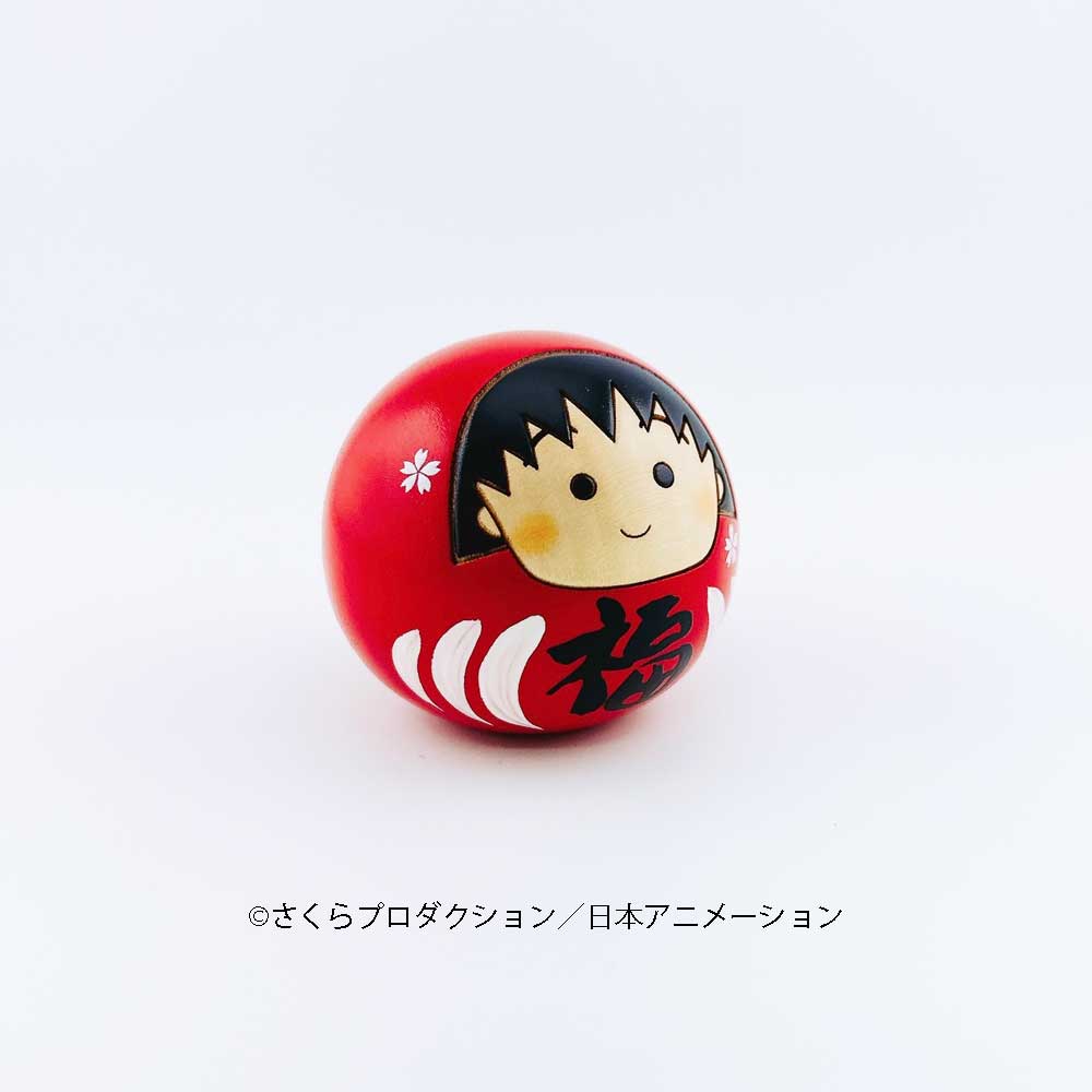 usaburo-kokeshi-chibi-maruko-chan-maruko-daruma-rouge-porte-bonheur image 3