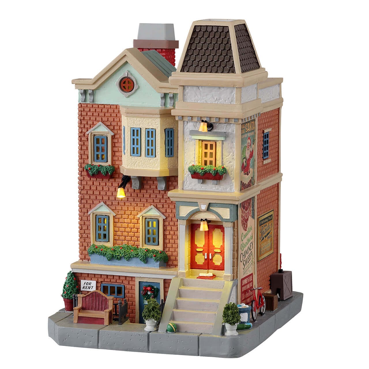 lemax-wester-st-row-house-maison-miniature-caddington-village image 1