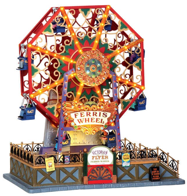 lemax-victorian-flyer-ferris-wheel-grande-roue-anim-e-de-village-miniature image 2