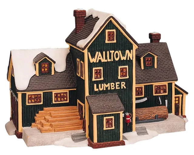 lemax-walltown-lumber-scierie-miniature-village-de-collection image 1