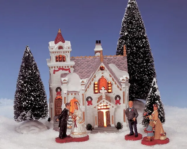 lemax-7pc-sunrise-valley-church-set-glise-miniature-7-pi-ces image 1