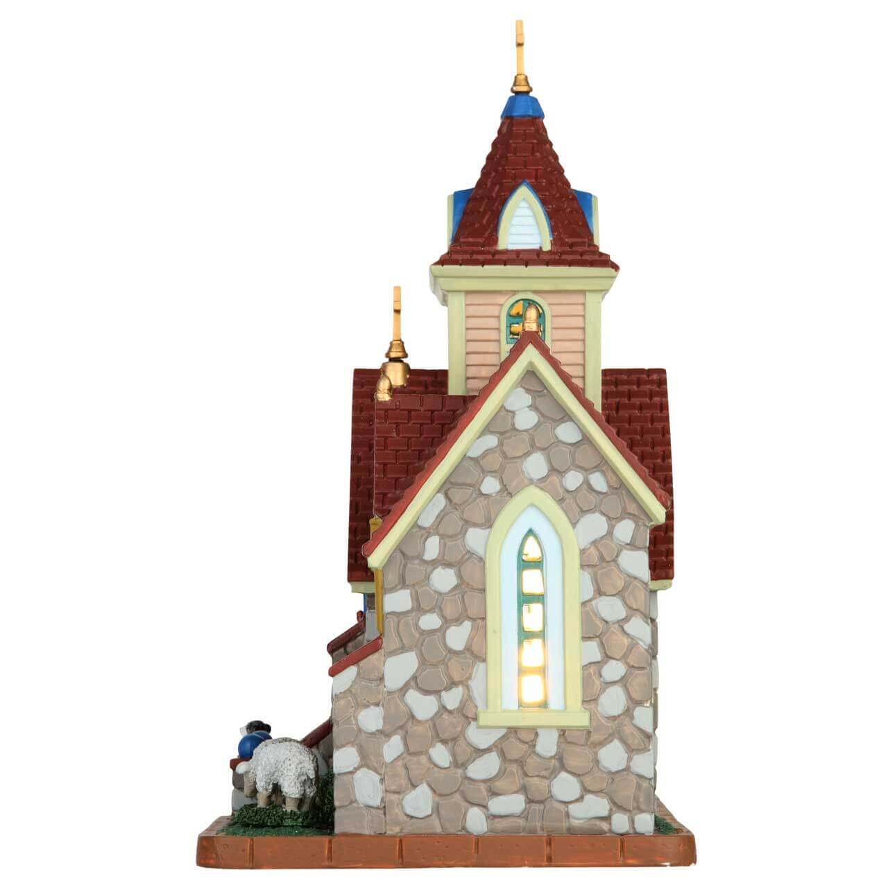 lemax-good-shepherd-church-glise-miniature-lumineuse-pour-village-de-no-l image 3