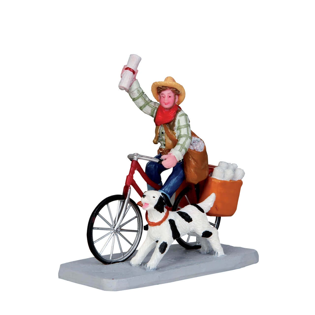 lemax-cowboy-paperboy-figurine-miniature-cow-boy-livreur-de-journaux image 1
