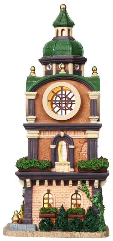 lemax-village-clock-tower-tour-d-horloge-miniature-de-collection image 2