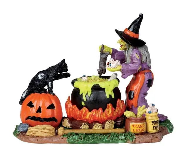 lemax-fluffy-s-halloween-dinner-figurine-miniature-spooky-town image 1