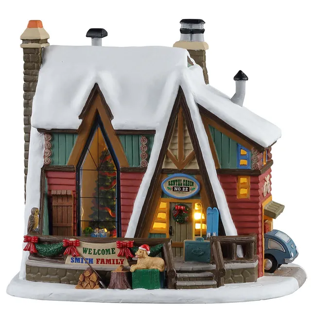 lemax-mountain-holiday-reunion-chalet-a-frame-miniature-vail-village image 1