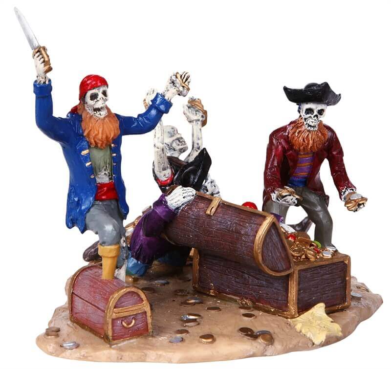 lemax-spooky-town-pirate-s-treasure-chest-coffre-tr-sor-pirate-miniature image 2