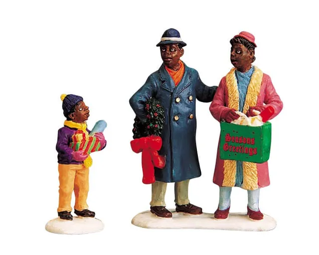 lemax-shopping-together-figurine-miniature-de-no-l image 1