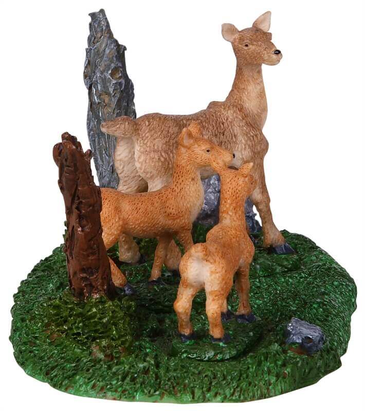 lemax-a-doe-and-her-fawns-biche-et-faons-miniature image 3