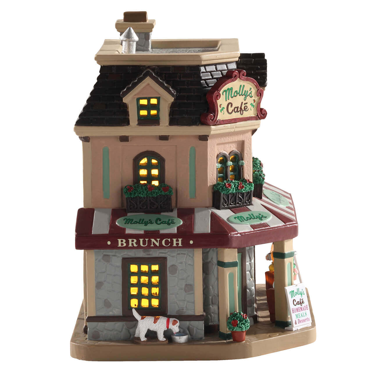 lemax-molly-s-corner-cafe-b-timent-miniature-village-caddington image 3