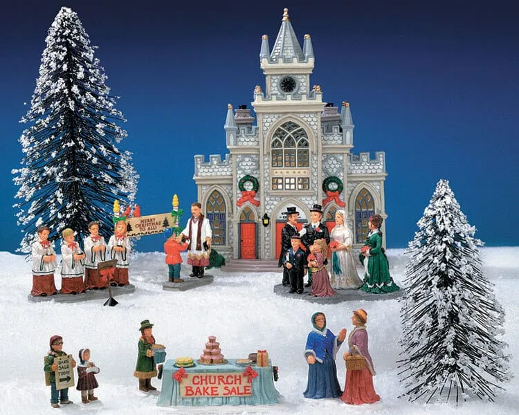 lemax-st-nicholas-church-kit-glise-miniature-12-pi-ces image 1