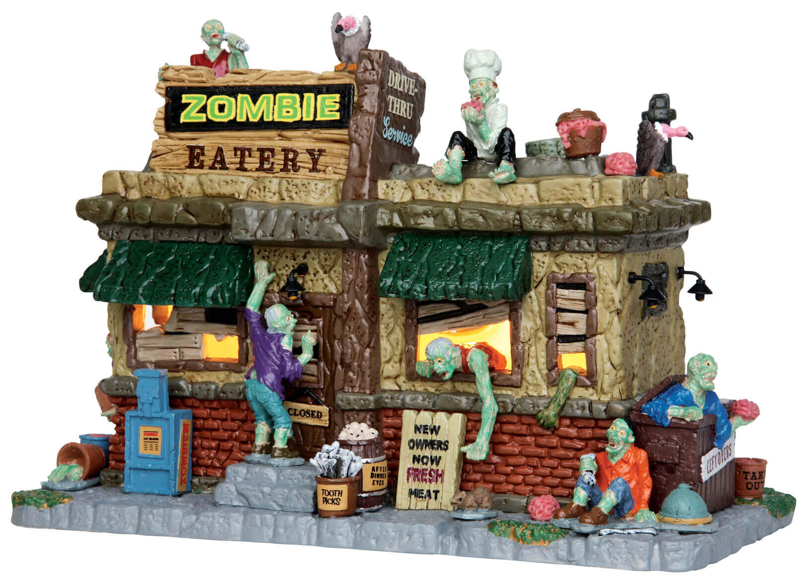 lemax-zombie-eatery-b-timent-miniature-spooky-town image 1