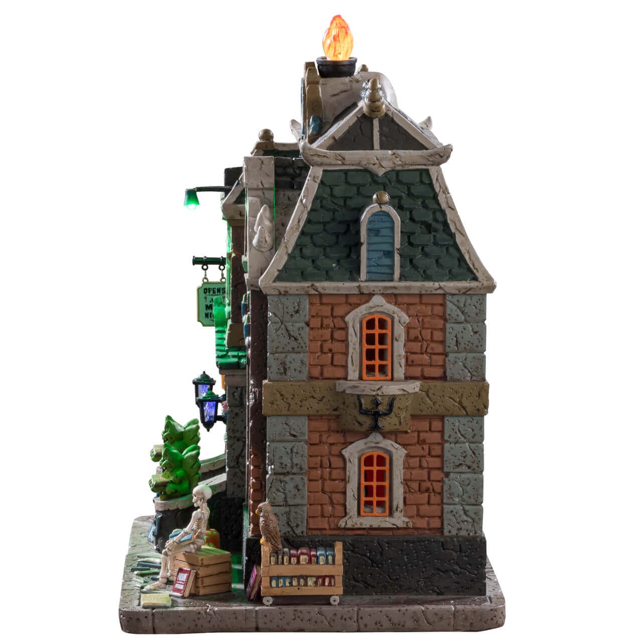 lemax-haunted-library-biblioth-que-hant-e-lumineuse-spooky-town image 2