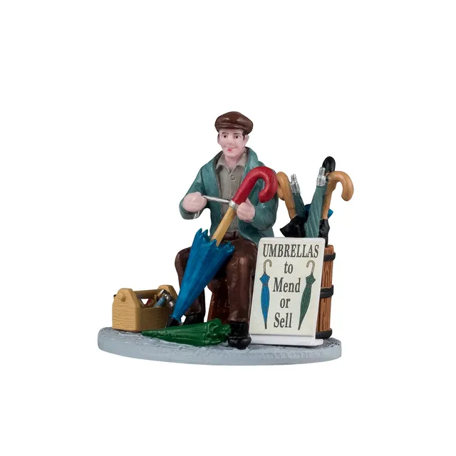 lemax-umbrella-vendor-sc-ne-miniature-marchand-de-parapluies-caddington image 1