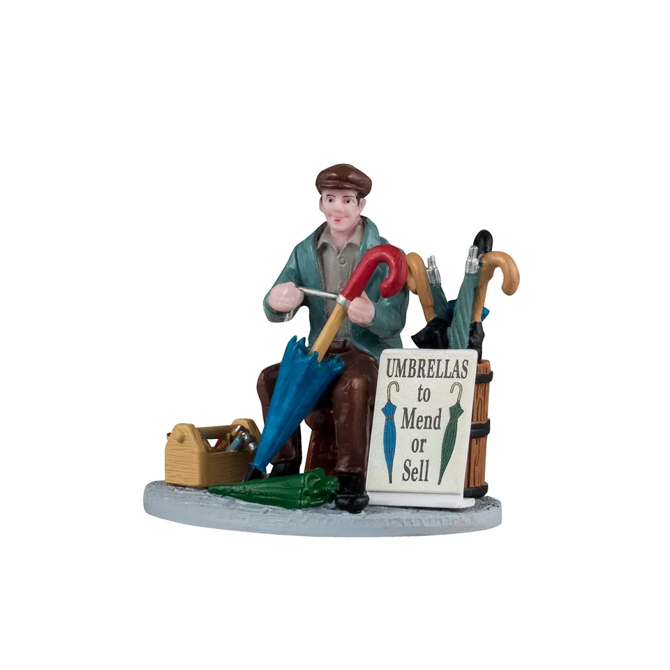 lemax-umbrella-vendor-sc-ne-miniature-marchand-de-parapluies-caddington image 1