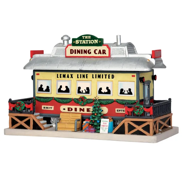 lemax-the-station-dining-car-miniature-wagon-restaurant-de-collection image 1