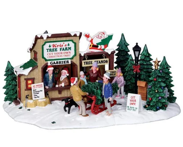 lemax-kris-s-christmas-tree-farm-d-cor-sapins-de-no-l-miniature image 1
