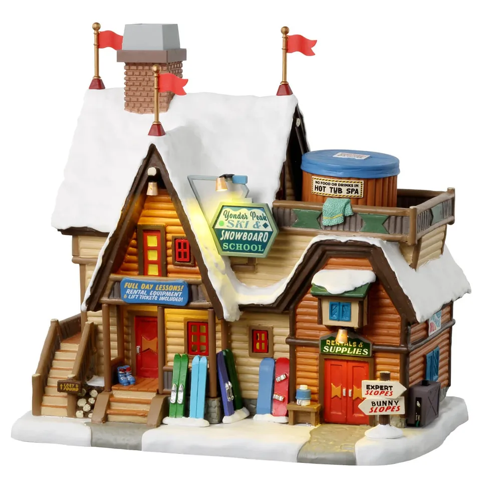 lemax-yonder-peak-ski-snowboard-school-b-timent-lumineux-vail-village image 1