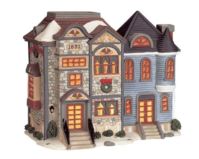 lemax-row-houses-b-timent-miniature-de-collection image 1