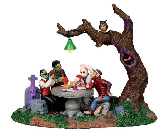 lemax-creeps-playing-poker-figurine-miniature-spooky-town image 1