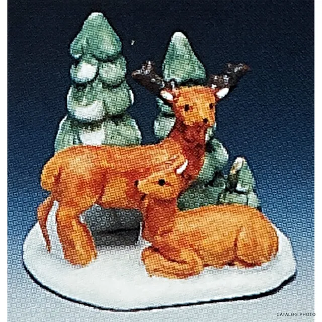 lemax-resting-deer-figurine-cerf-couch-miniature image 1