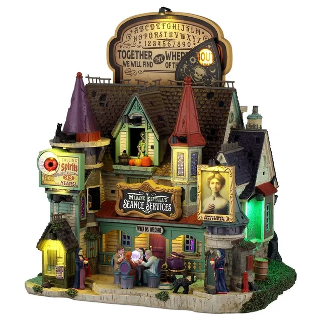 lemax-madame-estella-s-s-ance-services-b-timent-spooky-town-son-et-lumi-re image 1