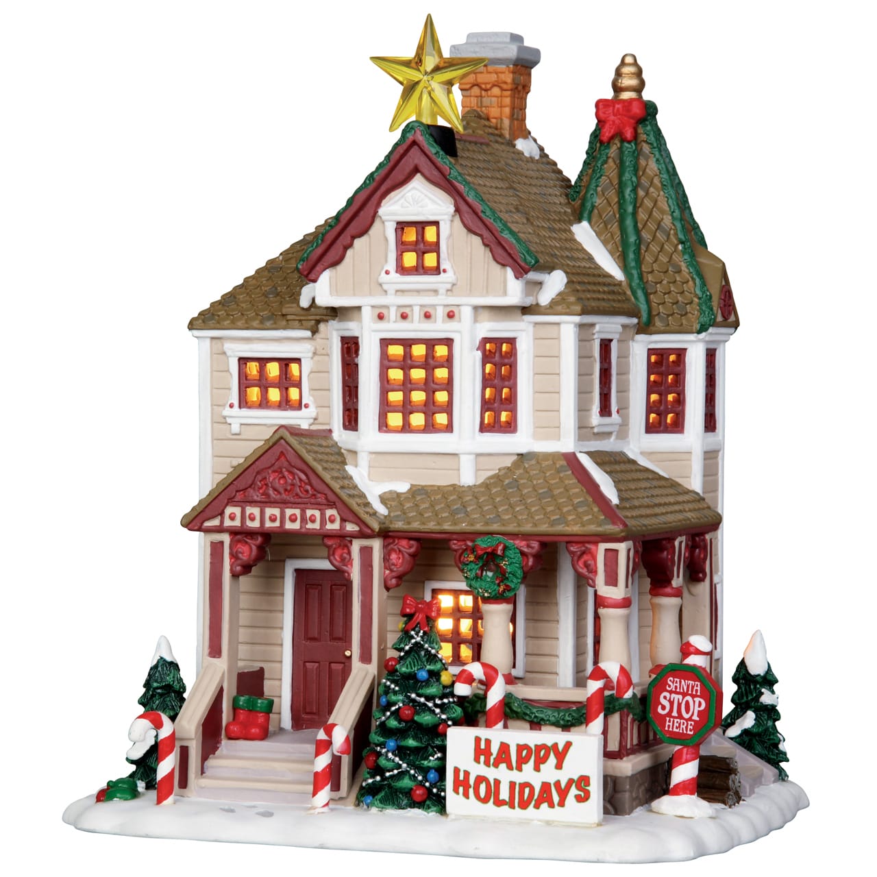 lemax-madison-residence-maison-de-village-miniature-illumin-e image 1